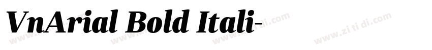 VnArial Bold Itali字体转换